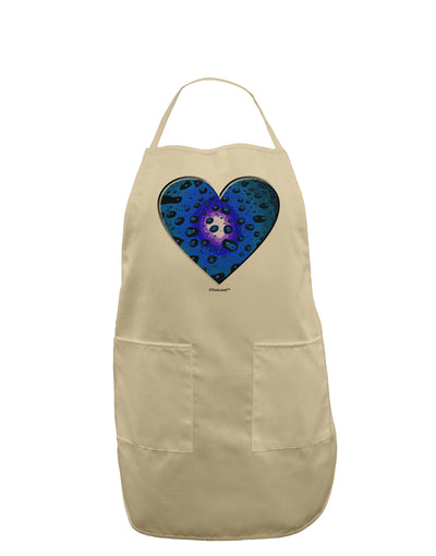 Water Droplet Heart Blue Adult Apron by TooLoud-Bib Apron-TooLoud-Stone-One-Size-Davson Sales