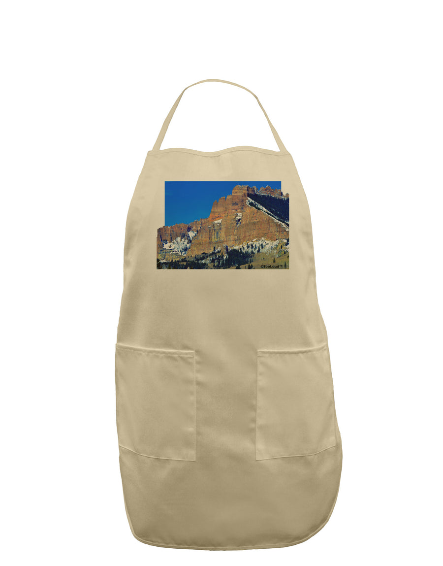 Colorado Snowy Mountains Cutout Adult Apron-Bib Apron-TooLoud-White-One-Size-Davson Sales