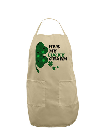 He's My Lucky Charm - Right Adult Apron-Bib Apron-TooLoud-Stone-One-Size-Davson Sales