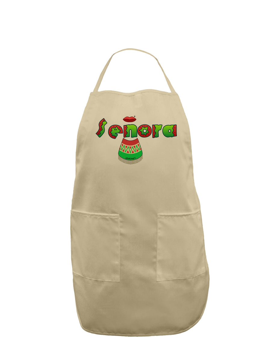 Senora Poncho Adult Apron-Bib Apron-TooLoud-White-One-Size-Davson Sales