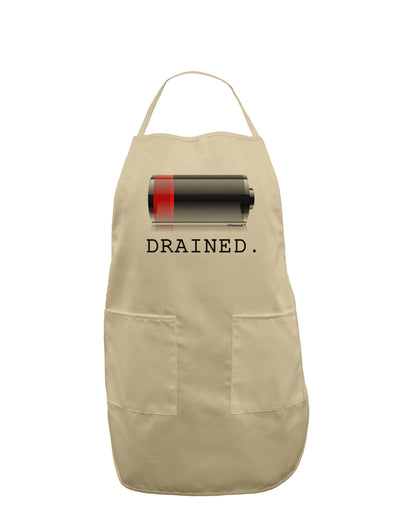 Battery Drained Adult Apron-Bib Apron-TooLoud-Stone-One-Size-Davson Sales