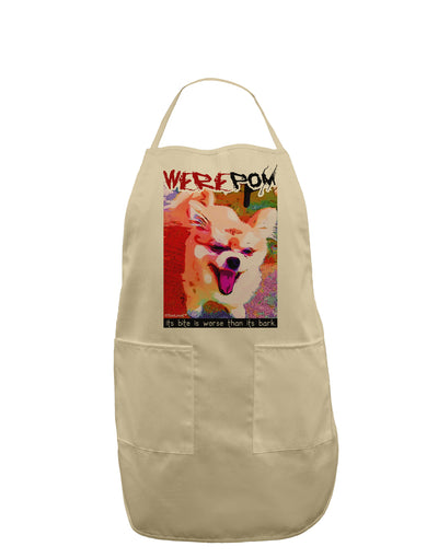 WerePom - Werewolf Pomeranian Adult Apron by TooLoud-Bib Apron-TooLoud-Stone-One-Size-Davson Sales