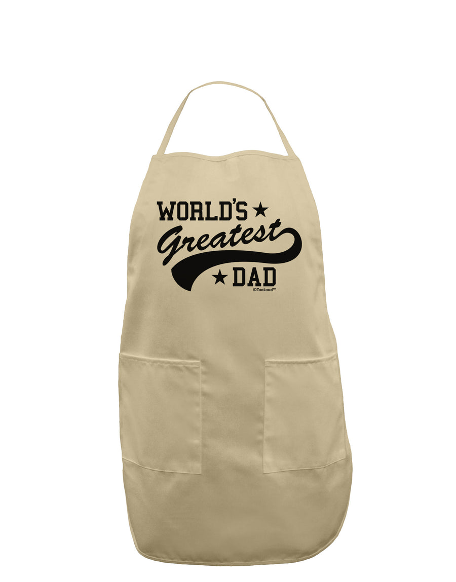 World's Greatest Dad - Sport Style Adult Apron by TooLoud-Bib Apron-TooLoud-White-One-Size-Davson Sales