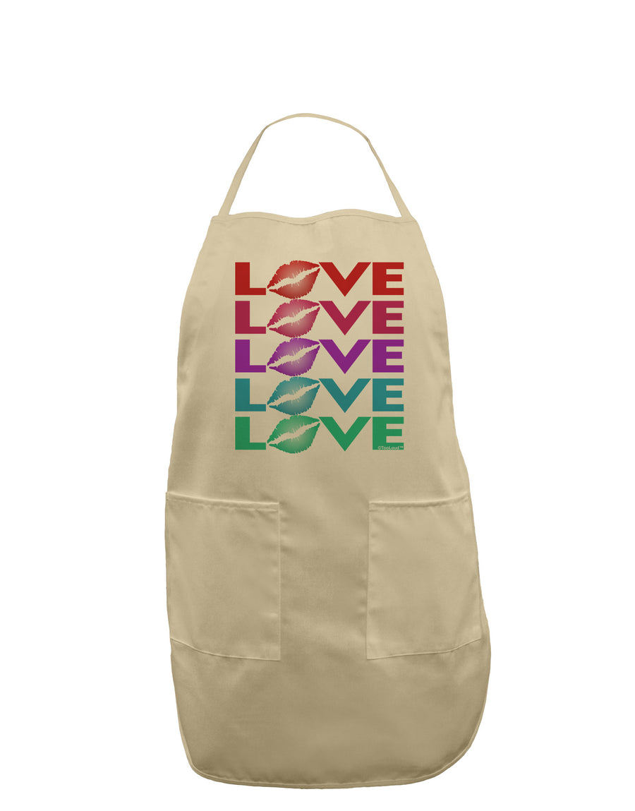 Colorful Love Kisses Adult Apron-Bib Apron-TooLoud-White-One-Size-Davson Sales