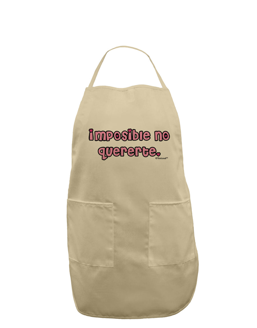 Imposible No Quererte Adult Apron by TooLoud-Bib Apron-TooLoud-White-One-Size-Davson Sales