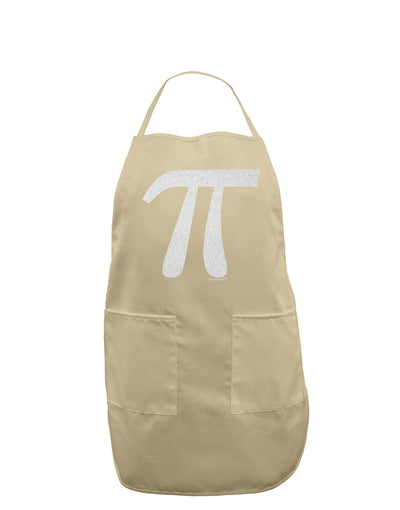 Pi Symbol Glitter - White Adult Apron by TooLoud-Bib Apron-TooLoud-Stone-One-Size-Davson Sales