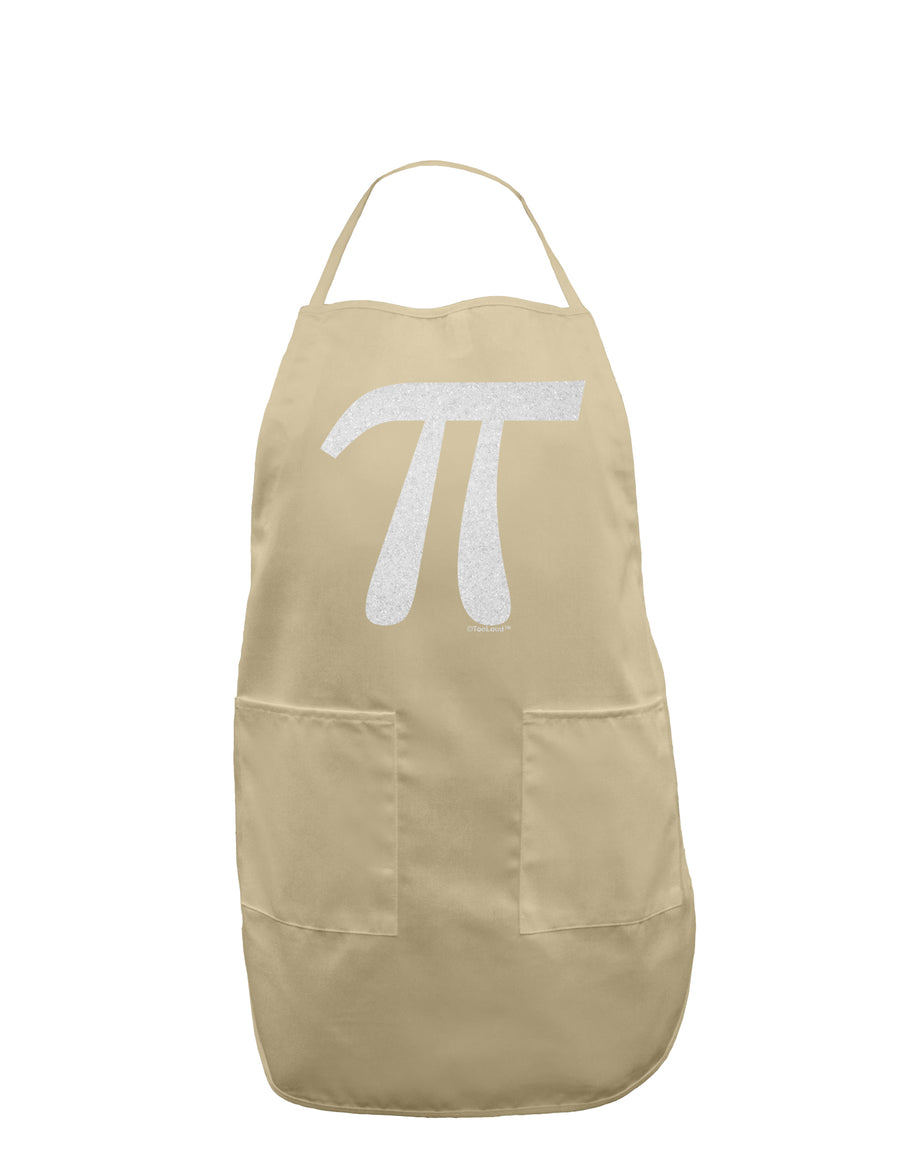 Pi Symbol Glitter - White Adult Apron by TooLoud-Bib Apron-TooLoud-White-One-Size-Davson Sales