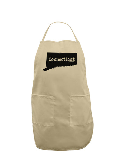 Connecticut - United States Shape Adult Apron by TooLoud-Bib Apron-TooLoud-Stone-One-Size-Davson Sales