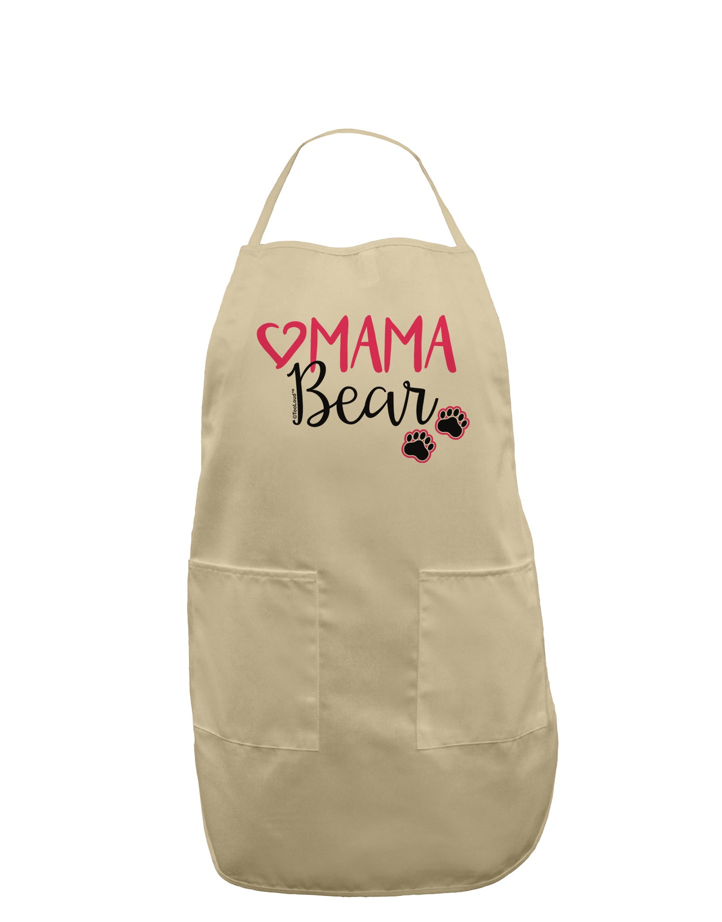 Mama Bear Paws Adult Apron-Bib Apron-TooLoud-Stone-One-Size-Davson Sales