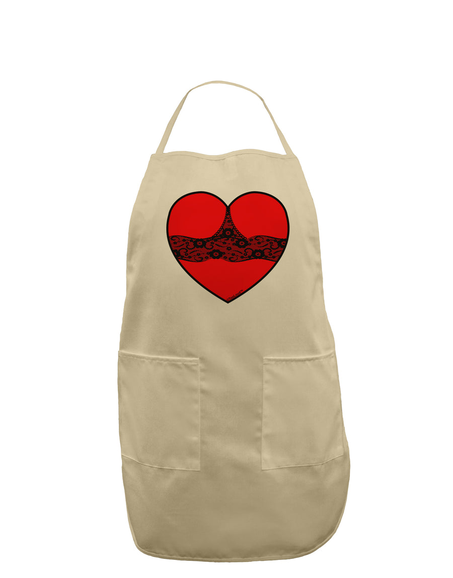 Black Lace Panty Heart Adult Apron-Bib Apron-TooLoud-White-One-Size-Davson Sales