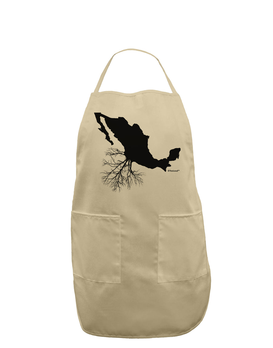 Mexican Roots Design Adult Apron by TooLoud-Bib Apron-TooLoud-White-One-Size-Davson Sales