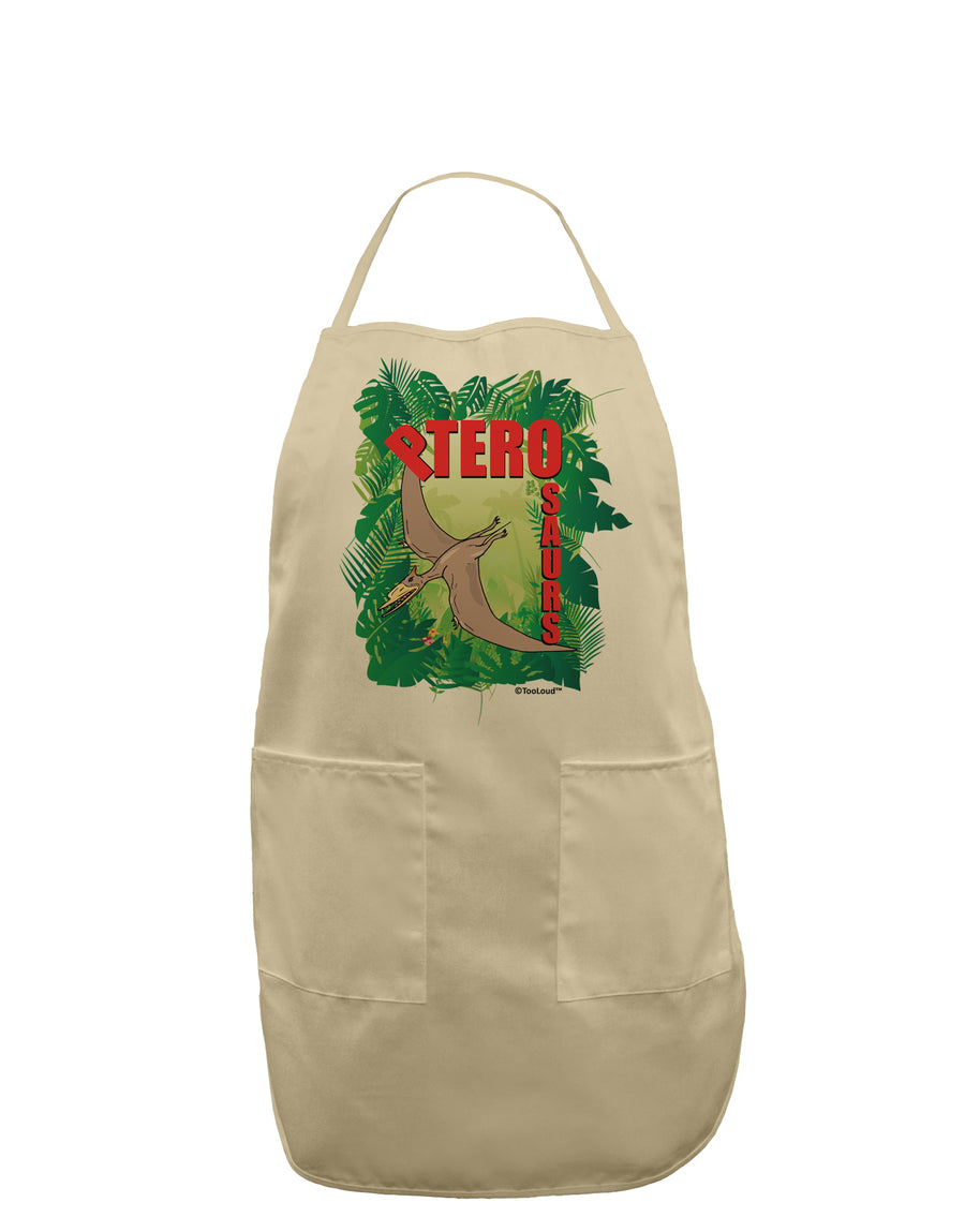 Pterosaurs - With Name Adult Apron by TooLoud-Bib Apron-TooLoud-White-One-Size-Davson Sales