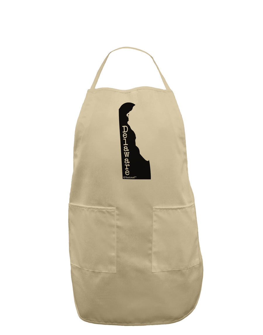 Delaware - United States Shape Adult Apron by TooLoud-Bib Apron-TooLoud-White-One-Size-Davson Sales