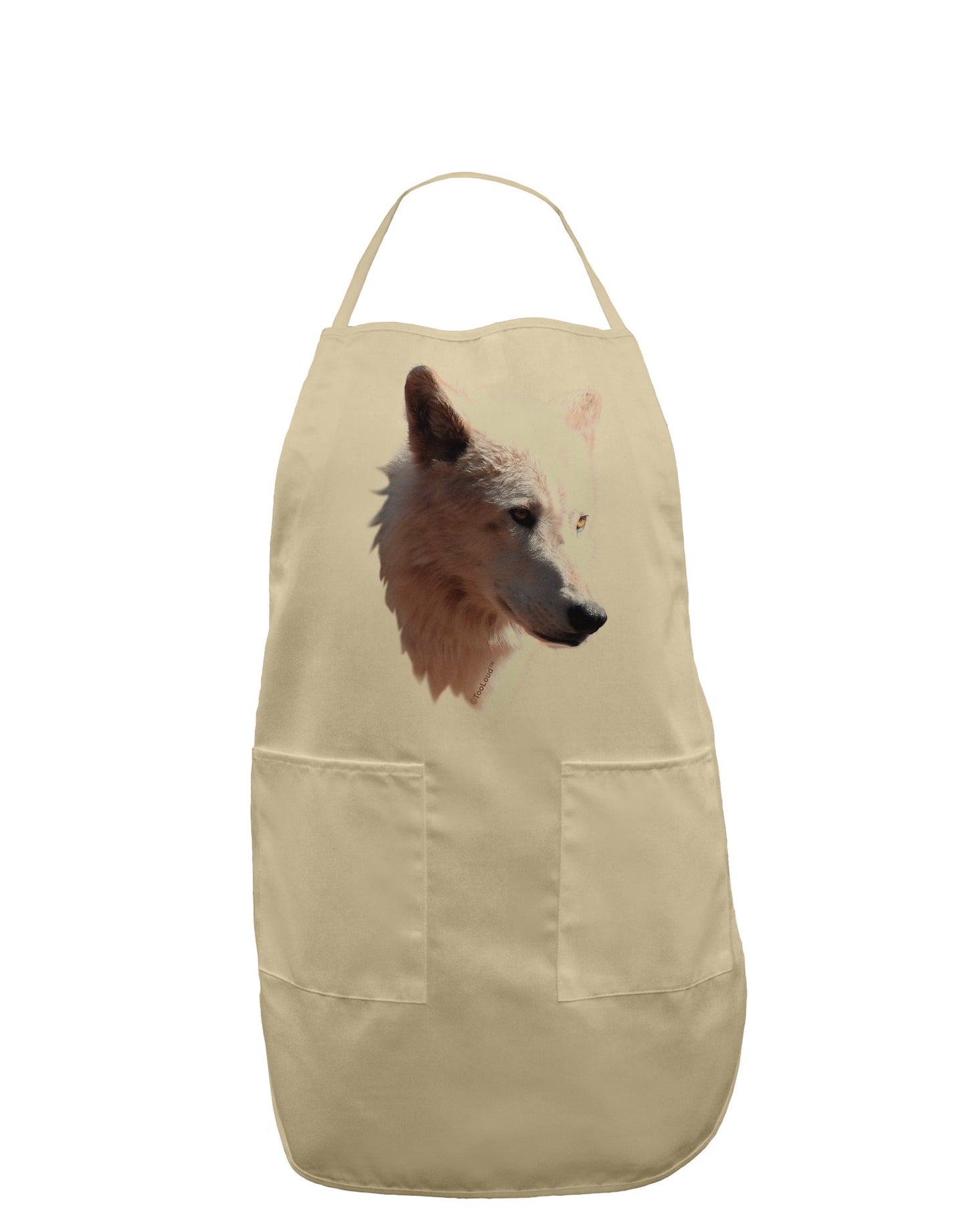 Magnificent White Wolf Head Adult Apron-Bib Apron-TooLoud-Stone-One-Size-Davson Sales