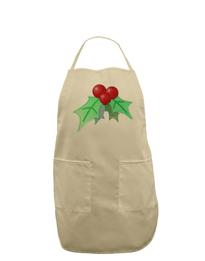 Holly Watercolor Adult Apron-Bib Apron-TooLoud-Stone-One-Size-Davson Sales