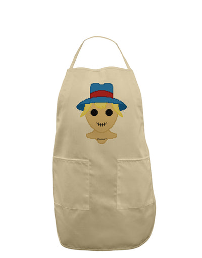 Cute Pixel Scarecrow Adult Apron-Bib Apron-TooLoud-Stone-One-Size-Davson Sales