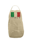 Italian Flag - Italy Text Distressed Adult Apron by TooLoud-Bib Apron-TooLoud-Stone-One-Size-Davson Sales