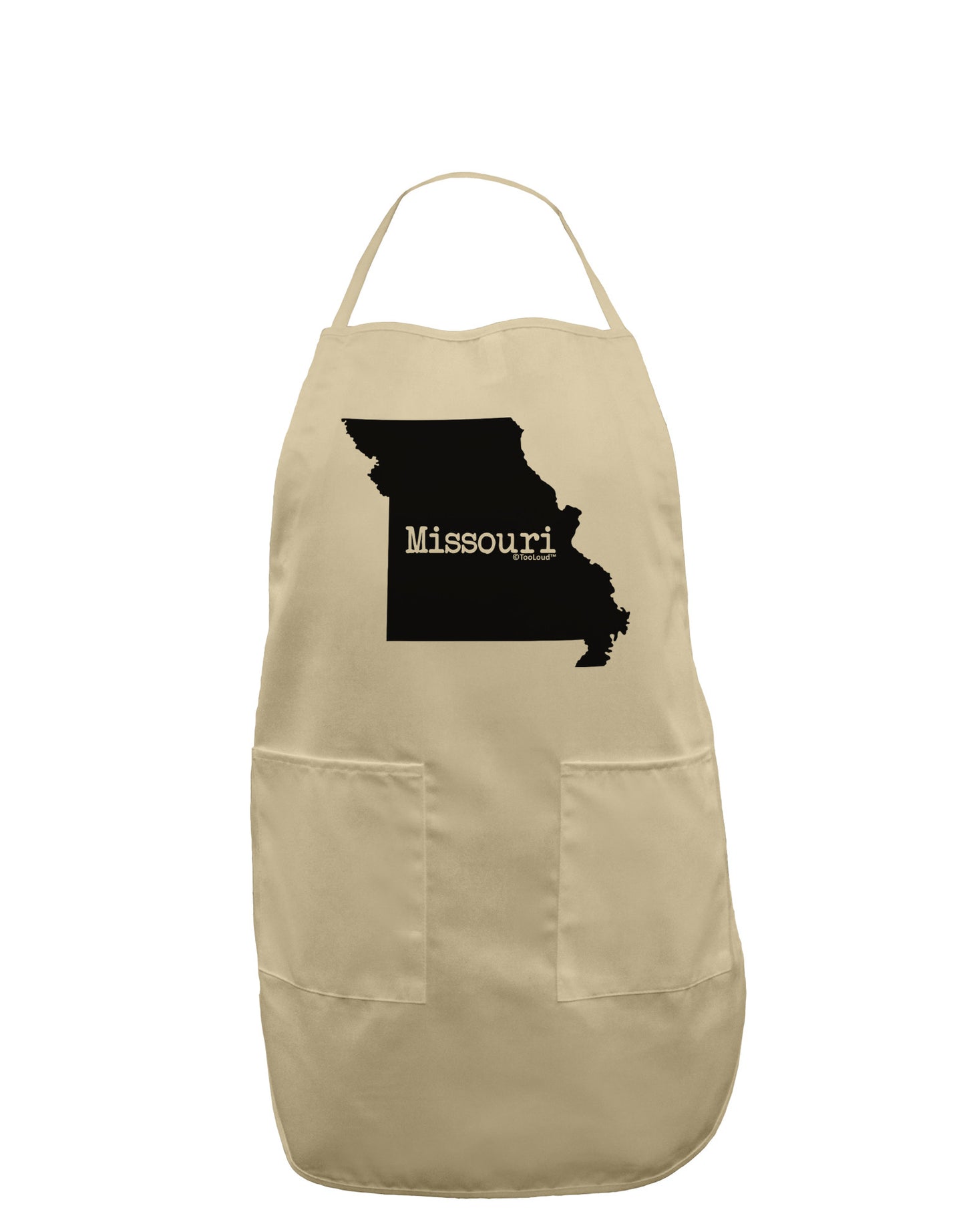 Missouri - United States Shape Adult Apron-Bib Apron-TooLoud-Stone-One-Size-Davson Sales