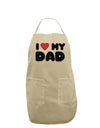 I Heart My Dad Adult Apron by TooLoud-Bib Apron-TooLoud-Stone-One-Size-Davson Sales