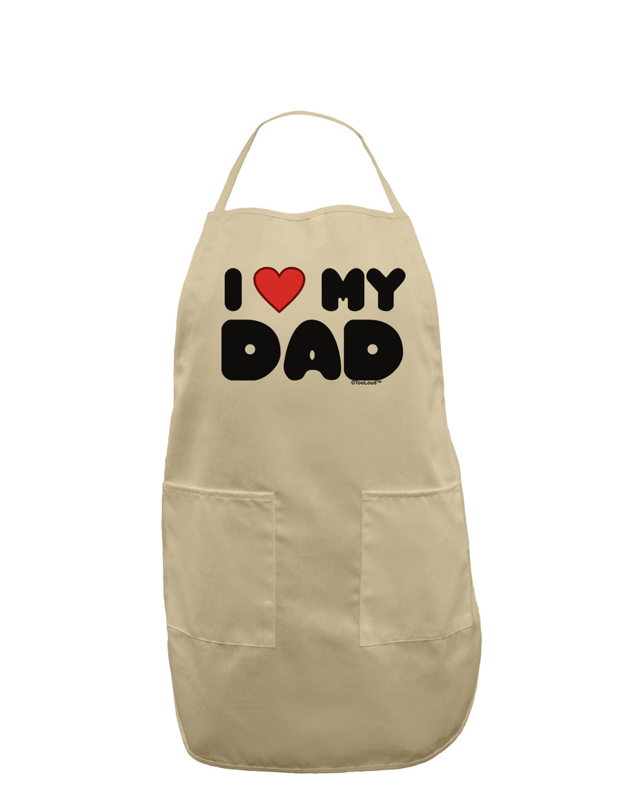 I Heart My Dad Adult Apron by TooLoud-Bib Apron-TooLoud-White-One-Size-Davson Sales