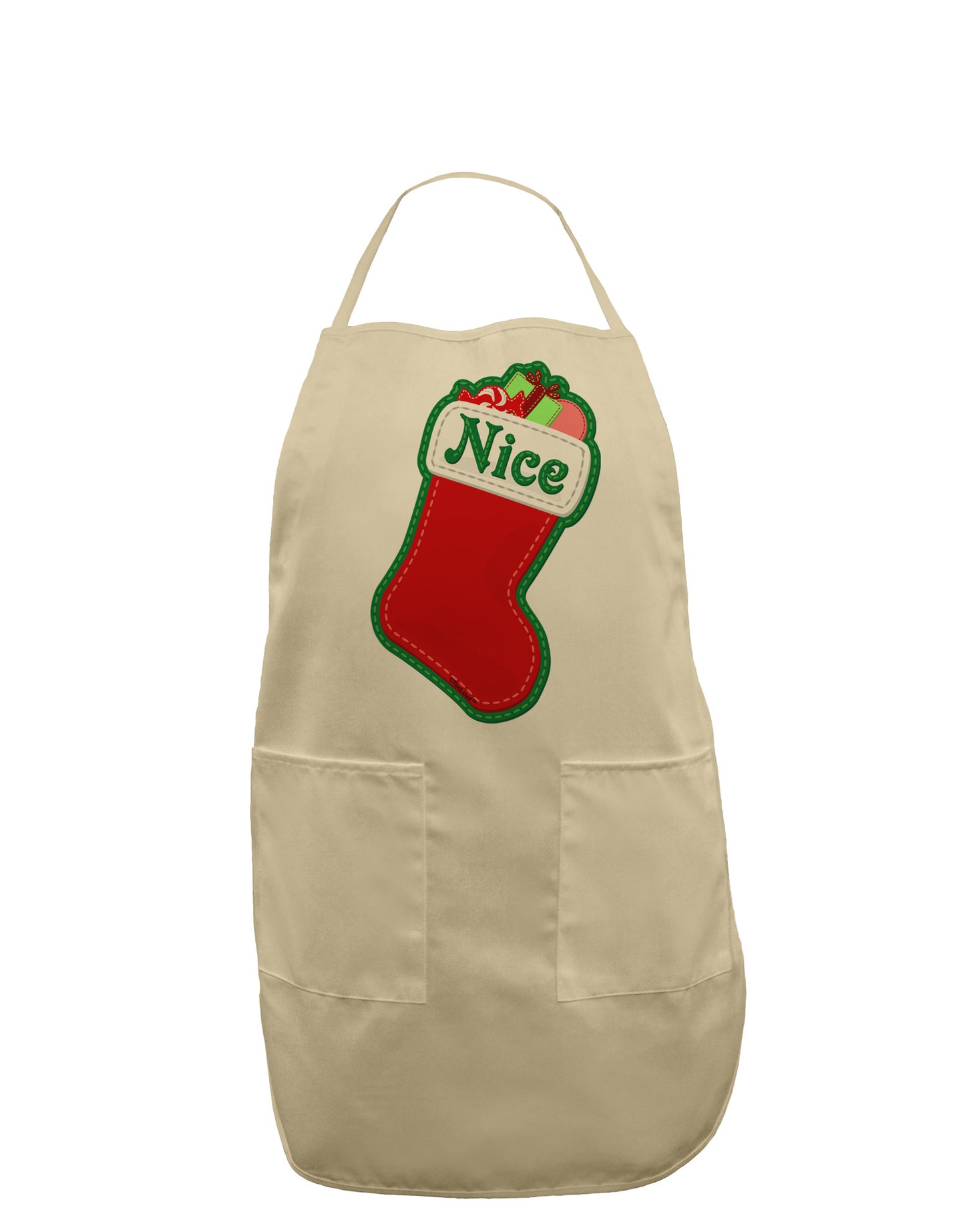 Nice Stocking Cute Christmas Adult Apron-Bib Apron-TooLoud-Stone-One-Size-Davson Sales