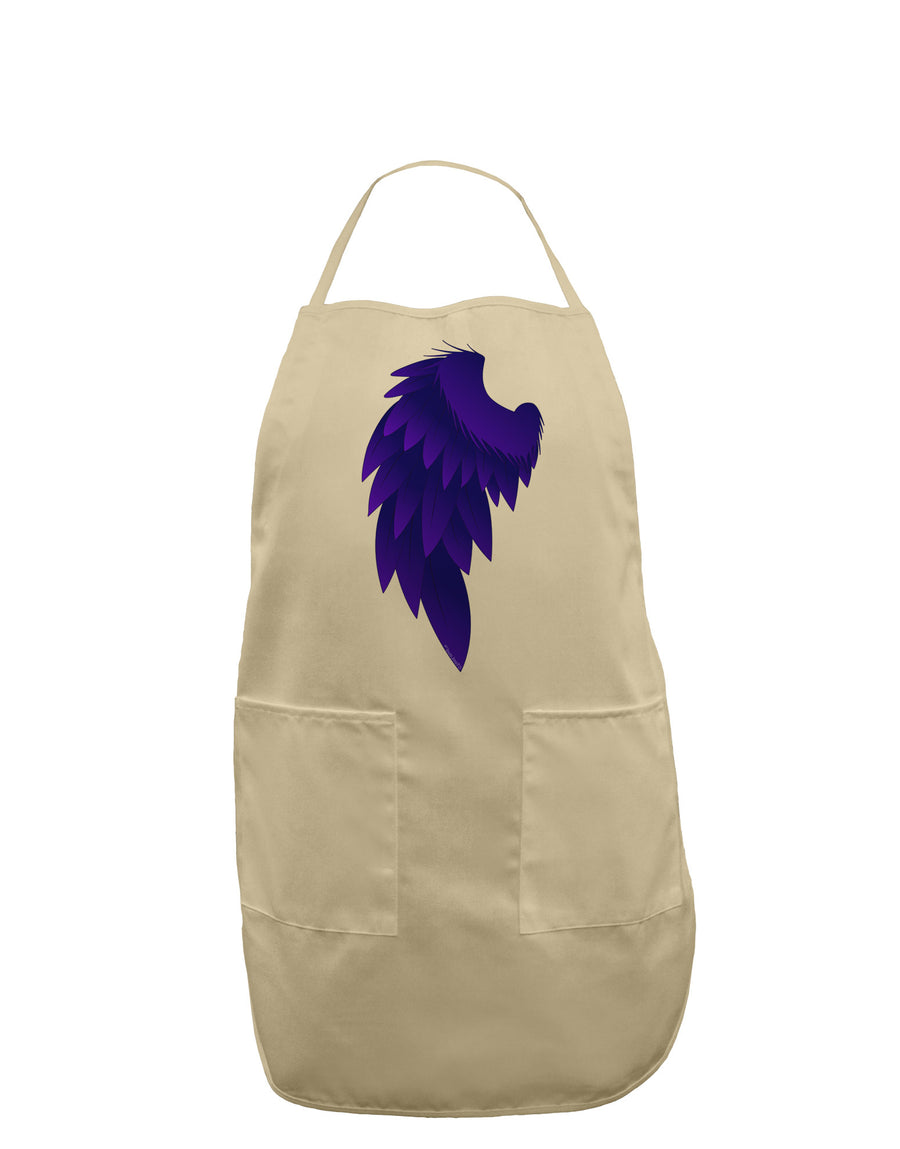 Single Left Dark Angel Wing Design - Couples Adult Apron-Bib Apron-TooLoud-White-One-Size-Davson Sales