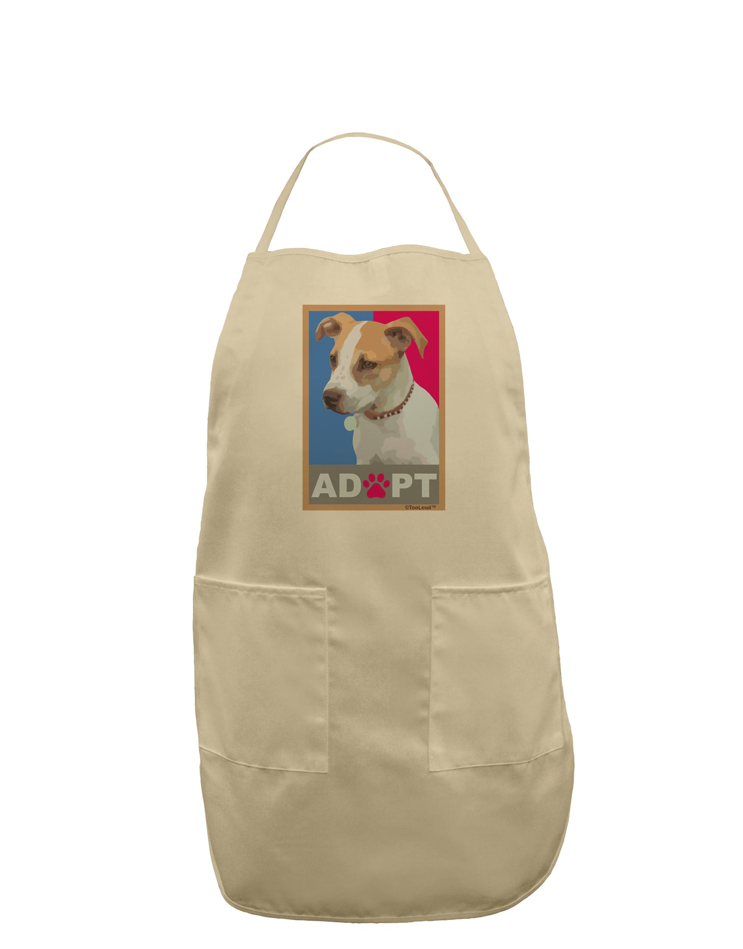 Adopt Cute Puppy Cat Adoption Adult Apron-Bib Apron-TooLoud-Stone-One-Size-Davson Sales