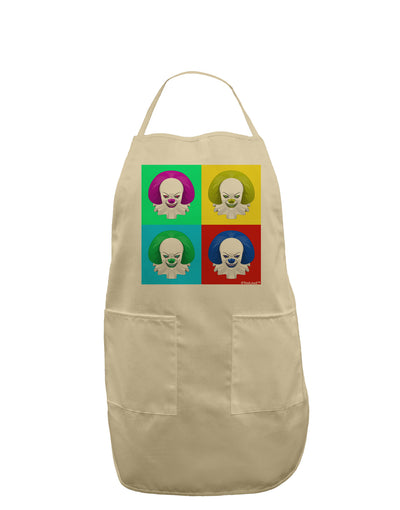 Clown Face Pop Art 2 Adult Apron-Bib Apron-TooLoud-Stone-One-Size-Davson Sales