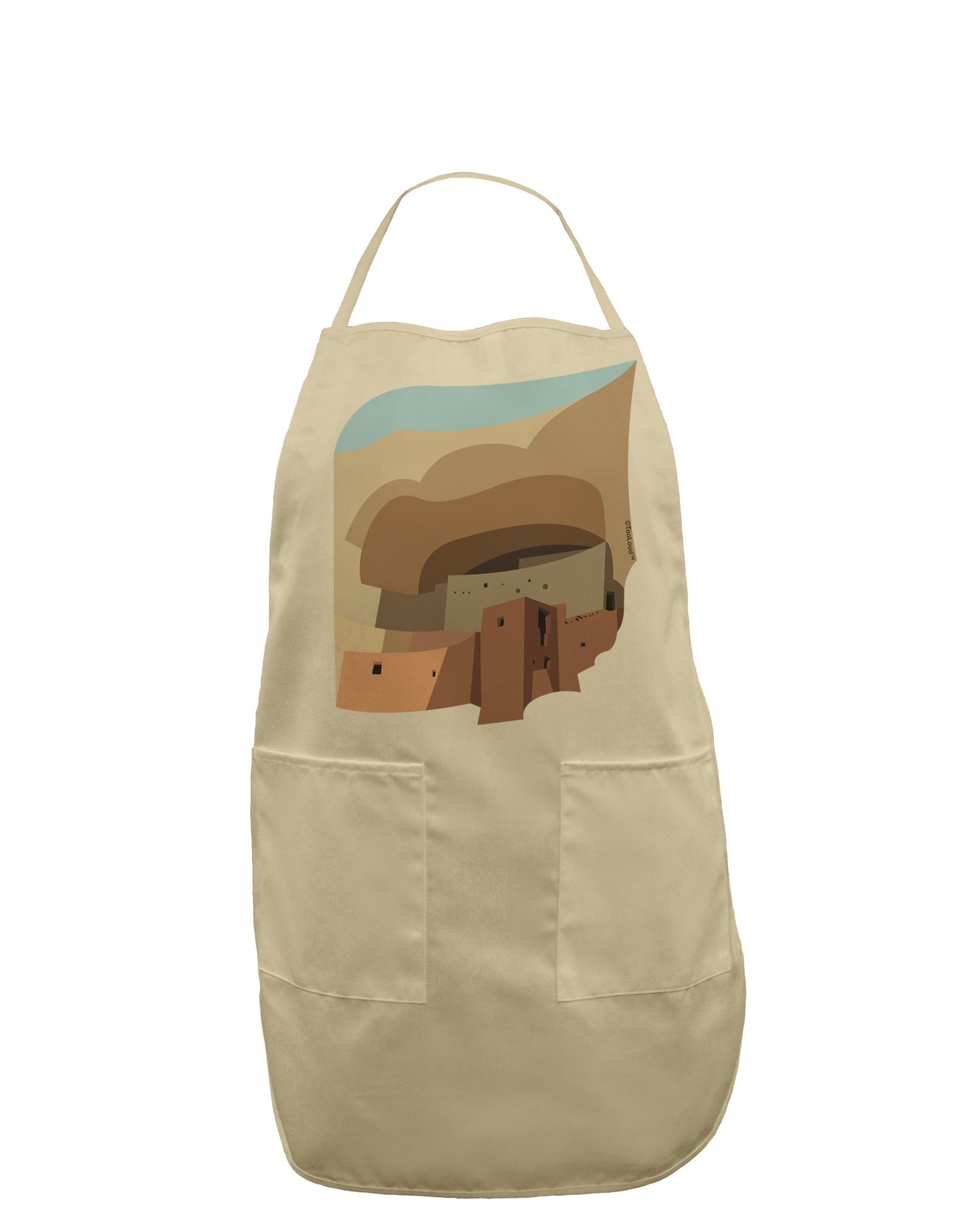 Montezuma Castle Artwork Adult Apron-Bib Apron-TooLoud-Stone-One-Size-Davson Sales