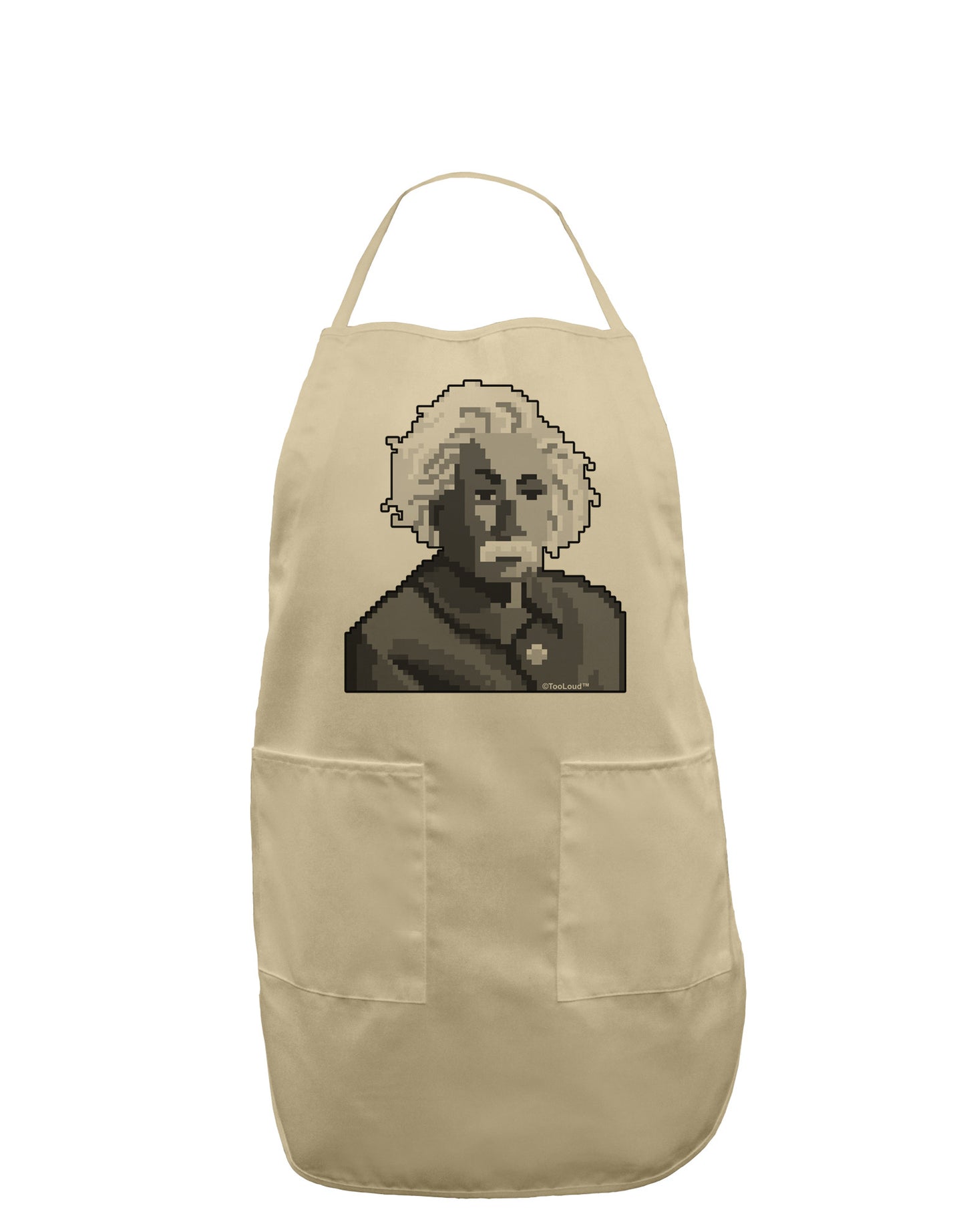 Pixel Albert Design Adult Apron by TooLoud-Bib Apron-TooLoud-Stone-One-Size-Davson Sales