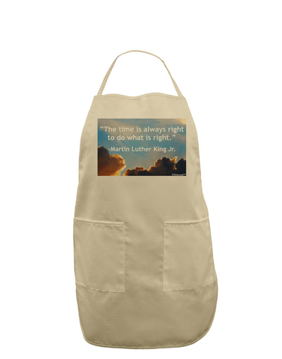 The Time Is Always Right Adult Apron-Bib Apron-TooLoud-Stone-One-Size-Davson Sales