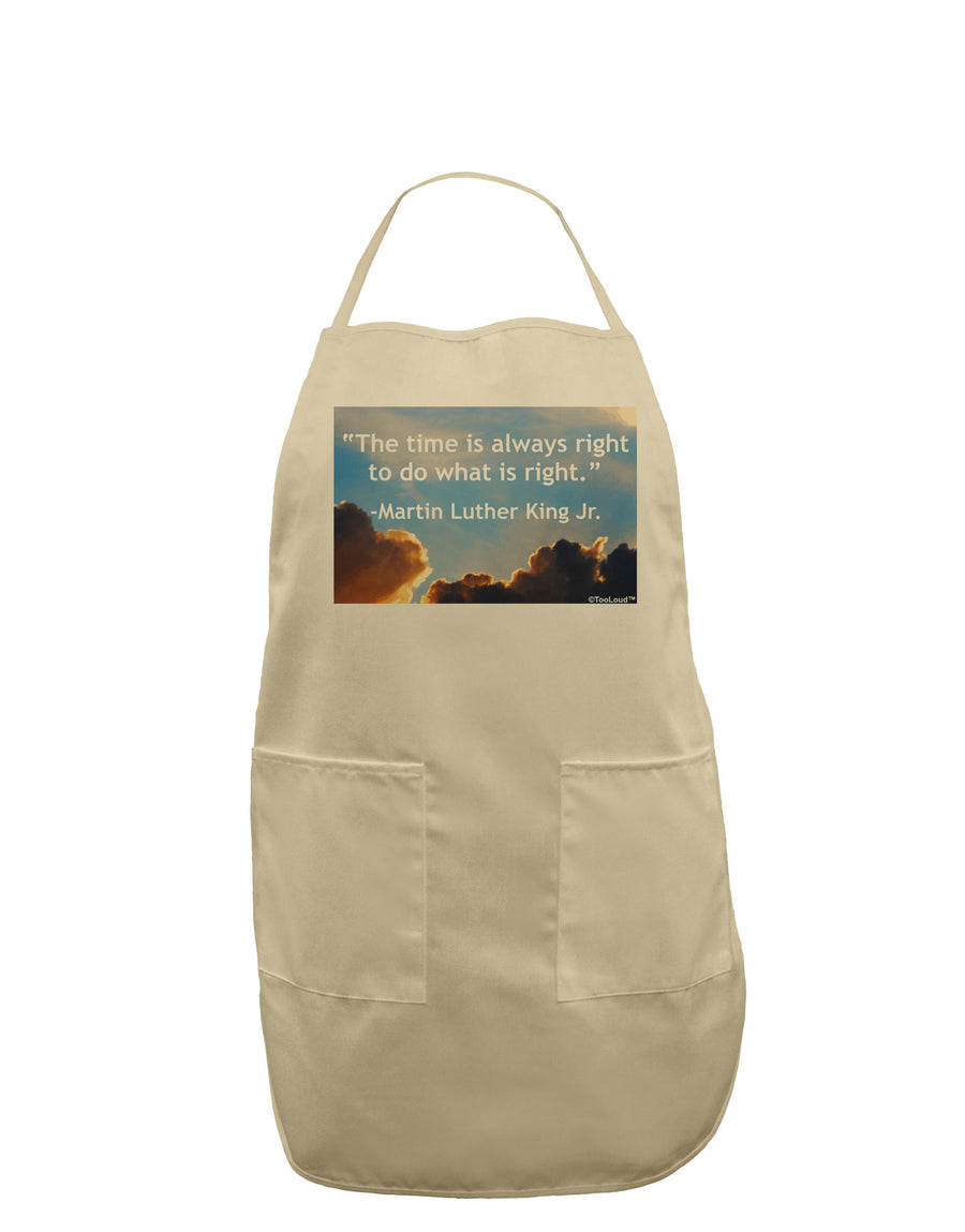 The Time Is Always Right Adult Apron-Bib Apron-TooLoud-White-One-Size-Davson Sales