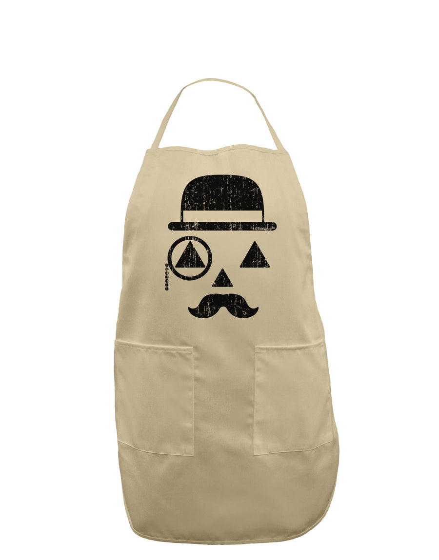 Gentleman Pumpkin Distressed Adult Apron-Bib Apron-TooLoud-White-One-Size-Davson Sales