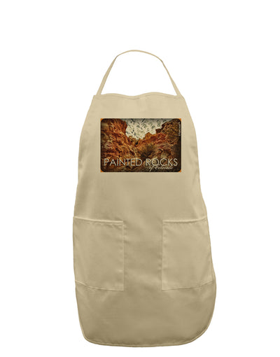 Colorado Painted Rocks Text Adult Apron-Bib Apron-TooLoud-Stone-One-Size-Davson Sales