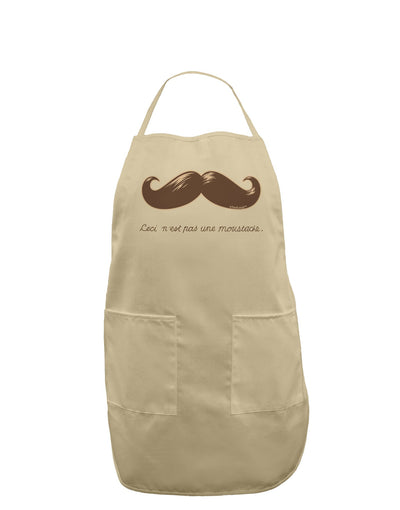 Ceci n'est pas une moustache Adult Apron-Bib Apron-TooLoud-Stone-One-Size-Davson Sales