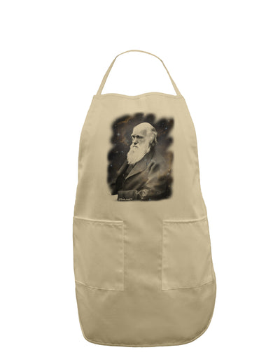 Charles Darwin In Space Adult Apron by TooLoud-Bib Apron-TooLoud-Stone-One-Size-Davson Sales