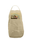 Bighorn Ram WatercolorText Adult Apron-Bib Apron-TooLoud-Stone-One-Size-Davson Sales