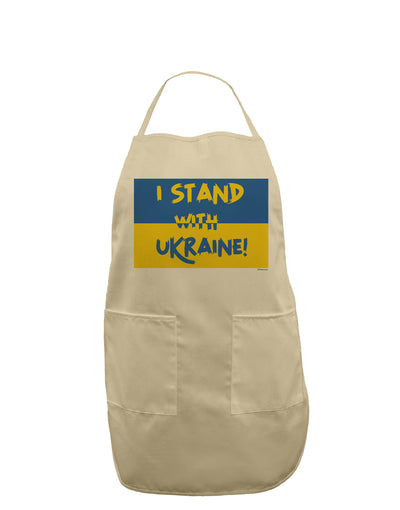 I stand with Ukraine Flag Adult Apron Stone One-Size Tooloud