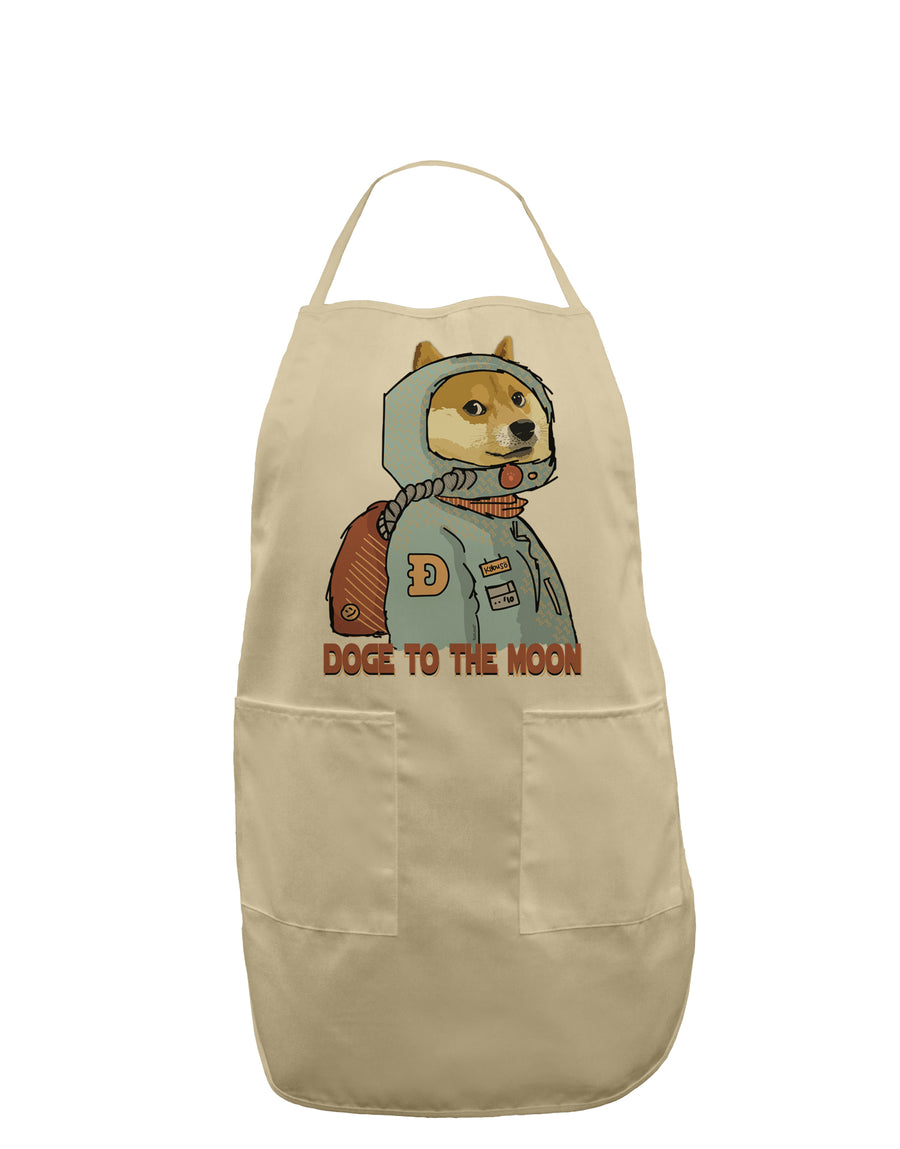 Doge to the Moon Adult Apron-Bib Apron-TooLoud-White-One-Size-Davson Sales