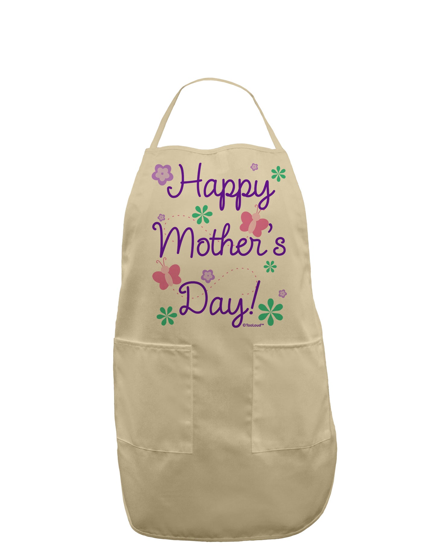 Happy Mother's Day Design Adult Apron by TooLoud-Bib Apron-TooLoud-Stone-One-Size-Davson Sales