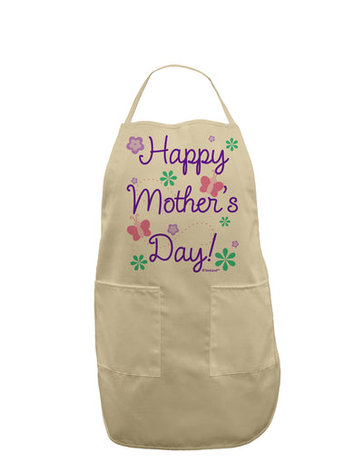 Happy Mother's Day Design Adult Apron by TooLoud-Bib Apron-TooLoud-Stone-One-Size-Davson Sales