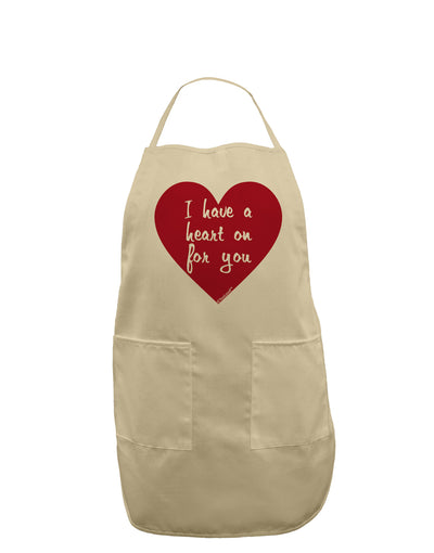 I Have a Heart On For You Adult Apron-Bib Apron-TooLoud-Stone-One-Size-Davson Sales