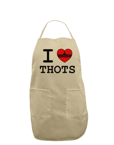 I Love Heart THOTS Adult Apron-Bib Apron-TooLoud-Stone-One-Size-Davson Sales