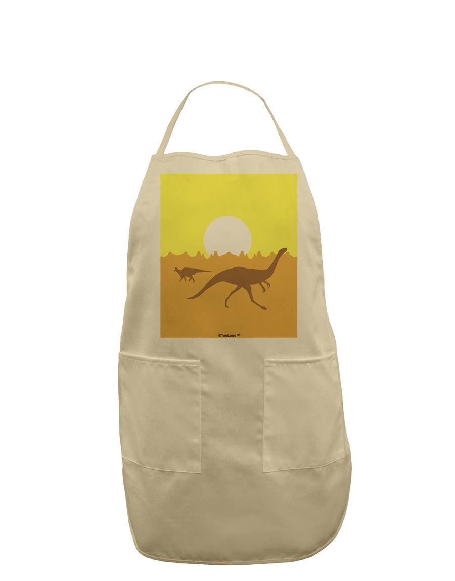 Jurassic Dinosaur Sunrise Adult Apron by TooLoud-Bib Apron-TooLoud-White-One-Size-Davson Sales