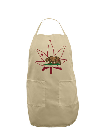 California Bear Leaf Design Adult Apron by TooLoud-Bib Apron-TooLoud-Stone-One-Size-Davson Sales