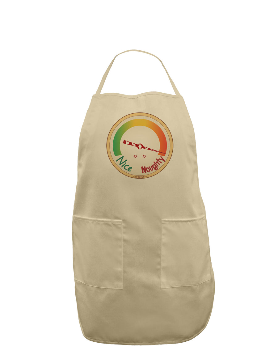 Naughty or Nice Meter Naughty Adult Apron-Bib Apron-TooLoud-White-One-Size-Davson Sales