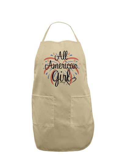 All American Girl - Fireworks and Heart Adult Apron by TooLoud-Bib Apron-TooLoud-Stone-One-Size-Davson Sales