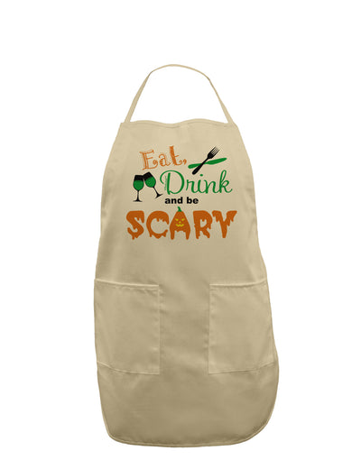Eat Drink Scary Green Adult Apron-Bib Apron-TooLoud-Stone-One-Size-Davson Sales