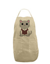 Cute Sweater Vest Cat Design Adult Apron by TooLoud-Bib Apron-TooLoud-Stone-One-Size-Davson Sales