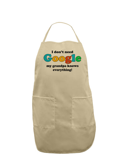 I Don't Need Google - Grandpa Adult Apron-Bib Apron-TooLoud-Stone-One-Size-Davson Sales